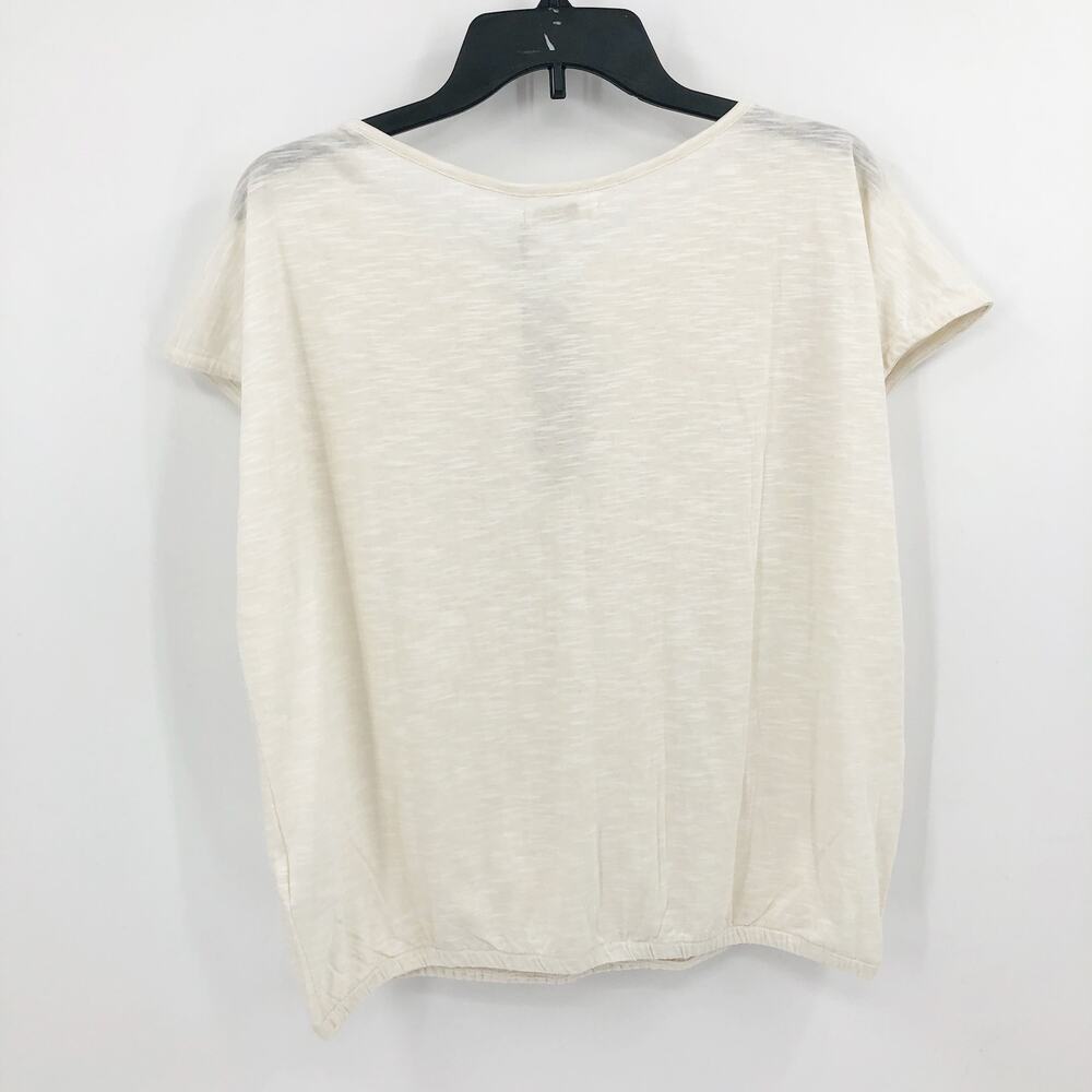 PRANA Women's Ocupas Popover Top Medium Soft White Pintuck Short Sleeve NWT - Picture 7 of 12